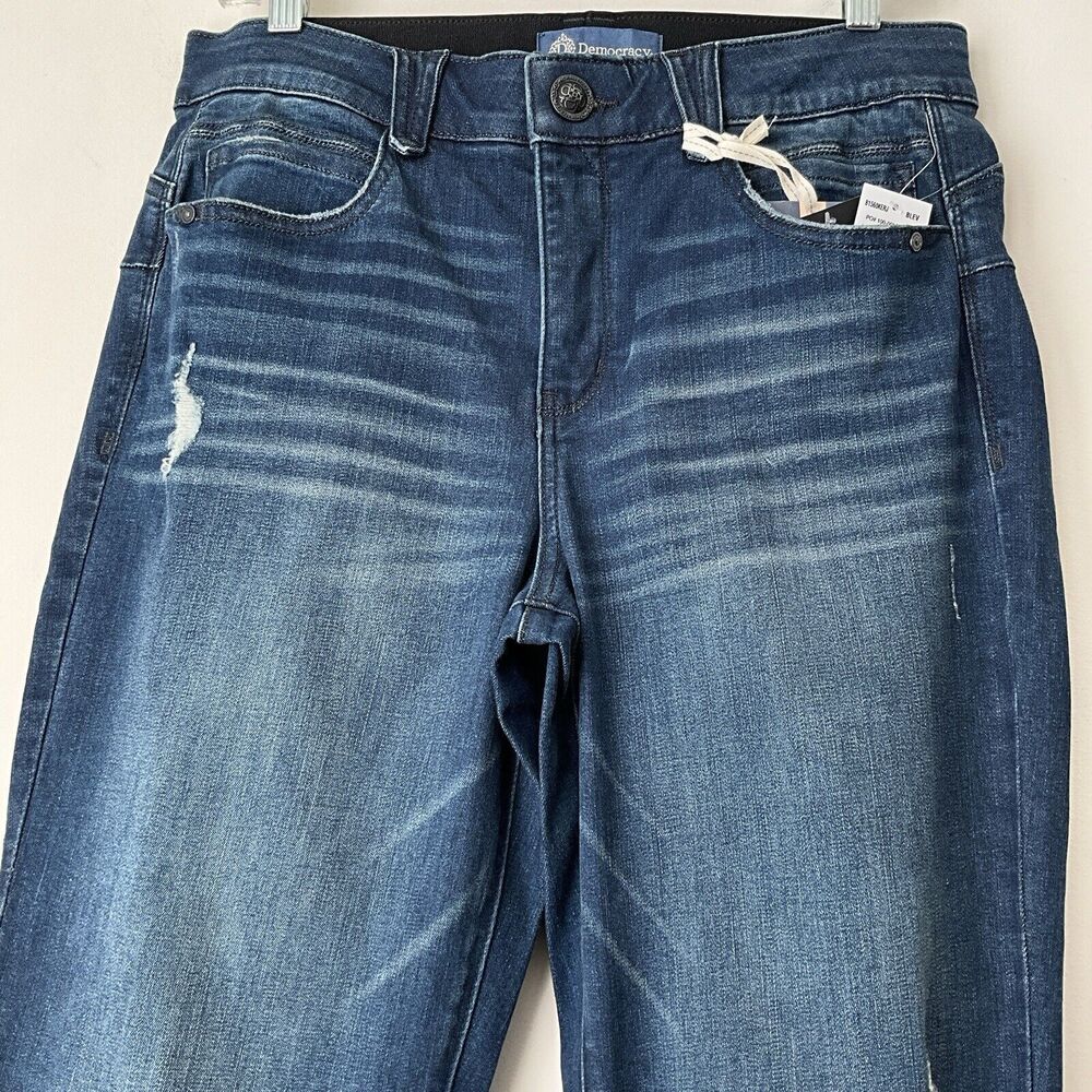 Democracy Straight Leg Ab Solution Curve Equality Jeans Blue 12 - Picture 5 of 11